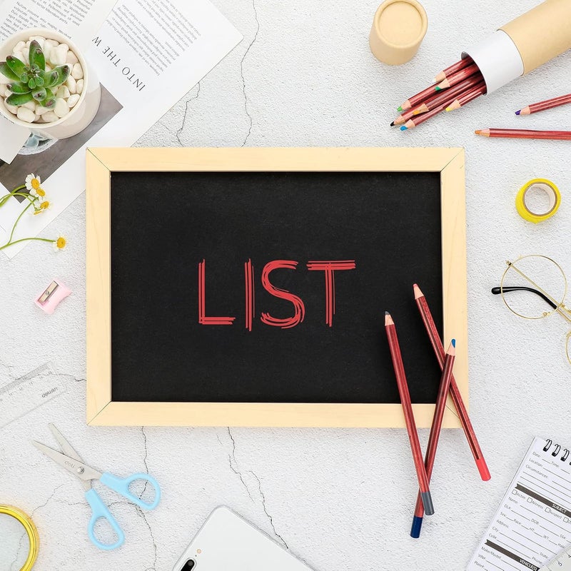 Eersida 12 Pcs Wooden Chalk Pencils with Sharpener and Kraft Paper Pen Container Chalkboard Pencils Real Slate Colored Chalk Art for Chalkboard Drawing Writing Board, Assorted Colors - Image 4